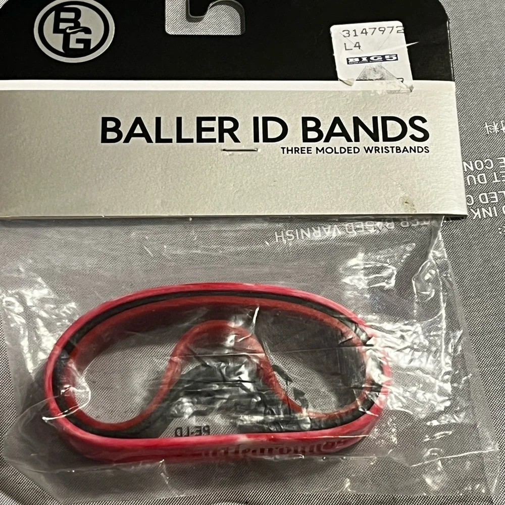 Nike Baller ID bands wristbands bracelets red vintage 2005 adult Battlegrounds